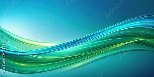 Abstract background with blue turquoise and green curve