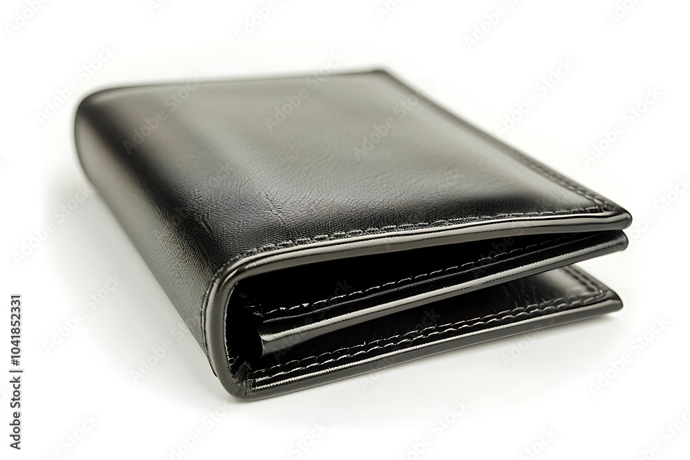 Black wallet isolated on white background Black wallet isolated on white background