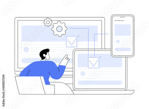 Web app isolated cartoon vector illustrations.