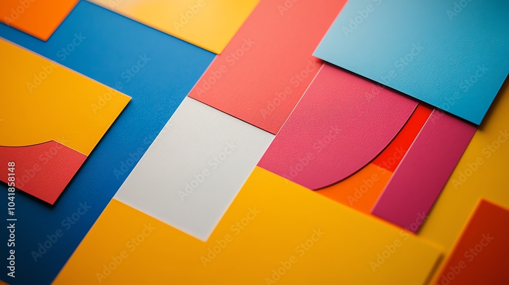 Colorful paper sheets arranged in abstract layout. Colorful paper sheets arranged in abstract layout.