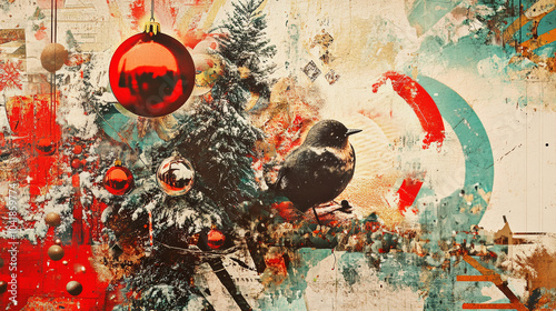Сhristmas collage art