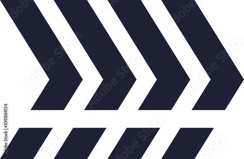 Abstract arrows symbolize forward movement and progress.