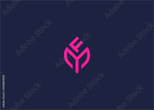 Letter mf with leaf logo icon design vector design template inspiration