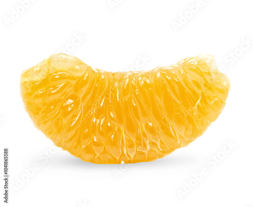 Orange segment isolated on the white background photo