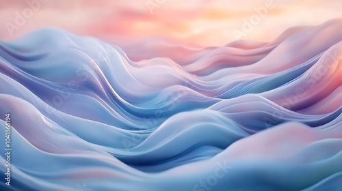 Soft waves flowing smoothly in pastel tones for a calming visual experience