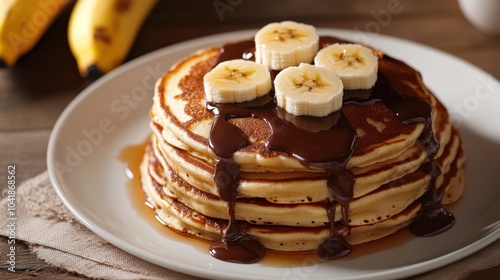 Delicious Chocolate Banana Pancakes