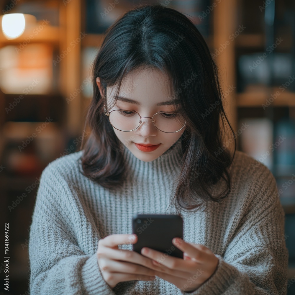 Young woman using smart phone,Social media concept Young woman using smart phone,Social media concept