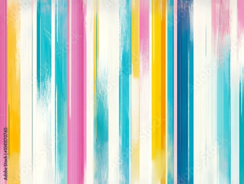 Abstract colorful vertical stripes in pastel tones. Minimalist background with pink, yellow, white, and blue colors. Abstract art concept.