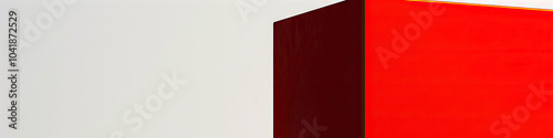 Free Download Vibrant Red Square: A close-up of a red square, boldly contrasting against a white background. - GFXLoad