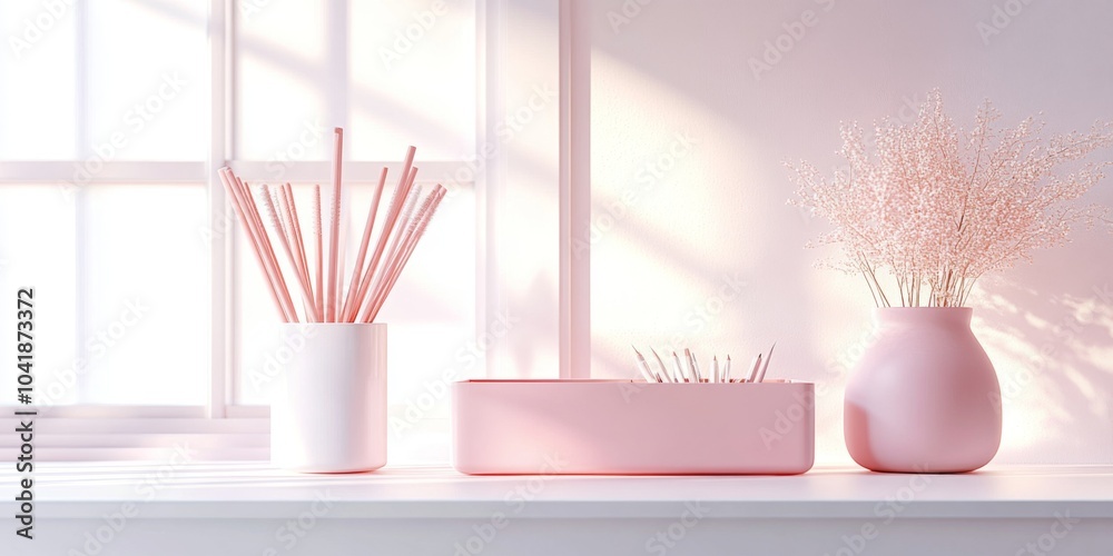 The blushing accessory contrasts beautifully with a crisp white backdrop. The blushing accessory contrasts beautifully with a crisp white backdrop.