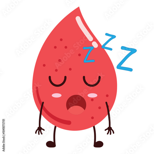 cute rest expression of blood character
