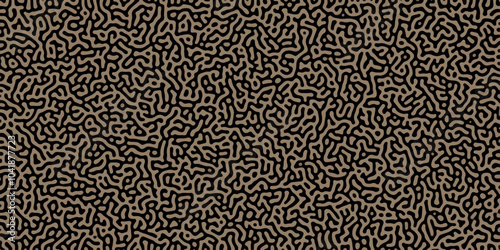 Abstract Reaction-diffusion or Turing pattern natural texture in coral brown black color scheme. Linear design with biological shapes. Organic lines in memphis. abstract turing organic wallpaper.	
