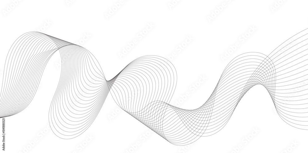 Abstract grey, white smooth element swoosh speed wave modern stream background. Wave with lines created using blend tool. Abstract frequency sound wave lines and twisted curve lines background. Abstract grey, white smooth element swoosh speed wave modern stream background. Wave with lines created using blend tool. Abstract frequency sound wave lines and twisted curve lines background.