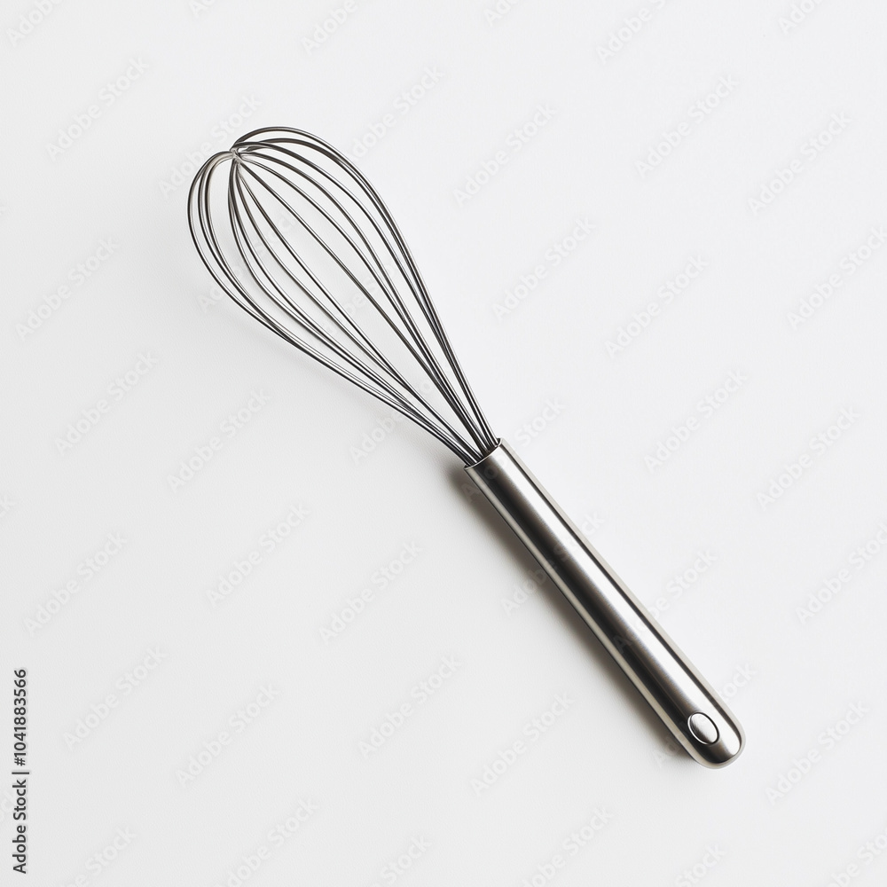 Stainless Steel Whisk on White Background Stainless Steel Whisk on White Background