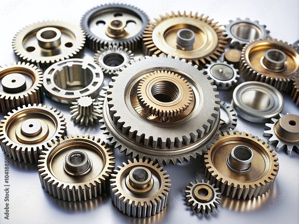 Gears Set Illustration on White Background for Product Photography and Design Needs Gears Set Illustration on White Background for Product Photography and Design Needs