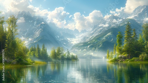 Serene Mountain Lake