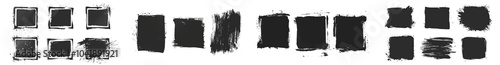 The image was created by hand drawing irregular shapes on a grungy template background. Dirty grunge design frames and chalk drawn square boxes. Modern illustration isolated on white.