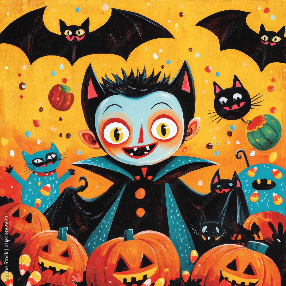 halloween background with pumpkin and bats halloween background with pumpkin and bats
