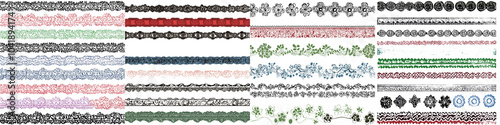 An Embroidery Sewing Stitch Collection sews seamless brushes