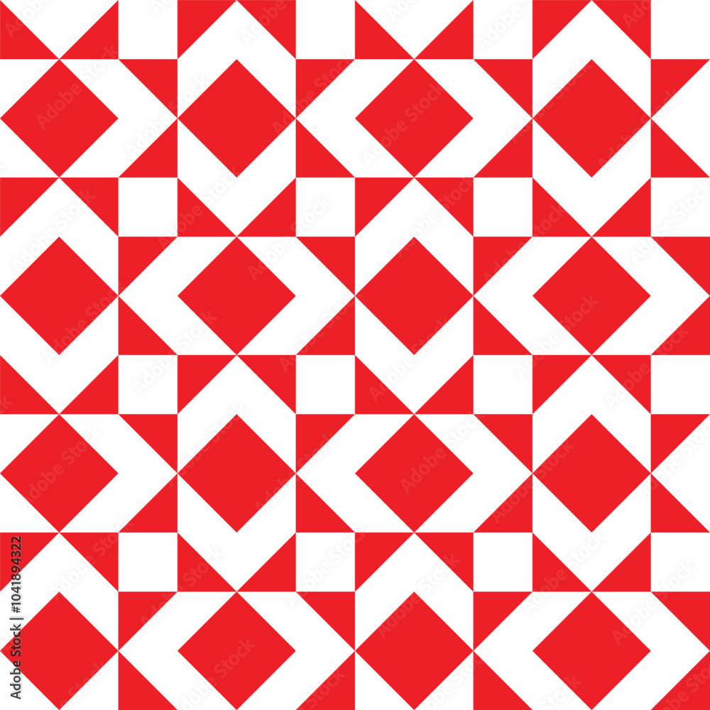 Abstract geometric pattern with red red shapes on white background Abstract geometric pattern with red red shapes on white background