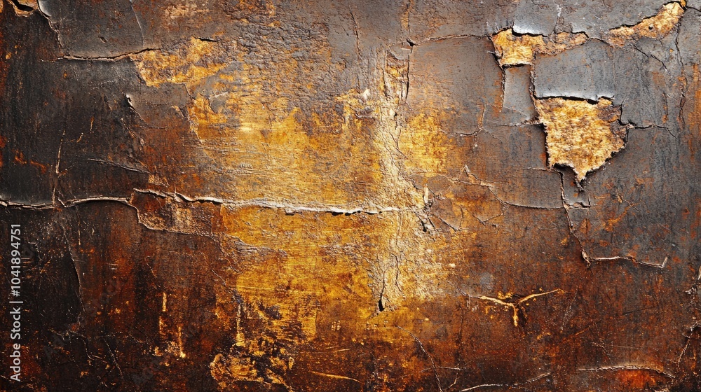 Obraz premium Scratched metal surface with visible wear and tear, perfect for industrial designs