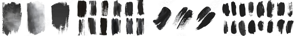 Modern brush strokes isolated on white background. Simple to edit in Adobe Photoshop. Modern brush strokes isolated on white background. Simple to edit in Adobe Photoshop.