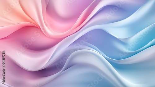 Seamless flowing curves in soft pastel hues creating a sense of relaxation and tranquility