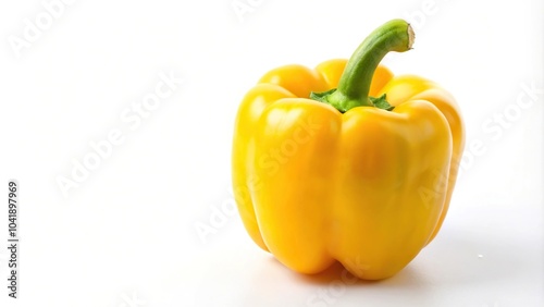 Yellow bell pepper isolated on white background