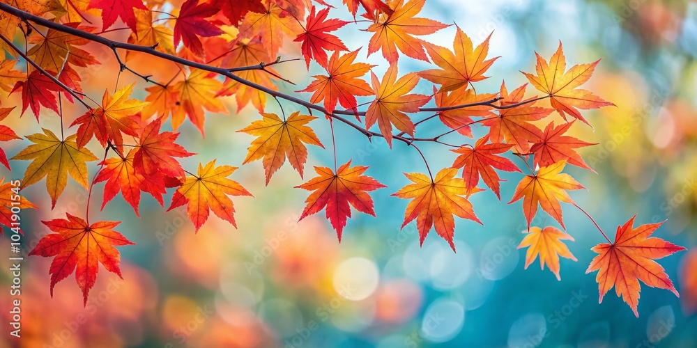 Hand Painted Autumn Maple Leaves Illustration for Nature Design Elements Hand Painted Autumn Maple Leaves Illustration for Nature Design Elements