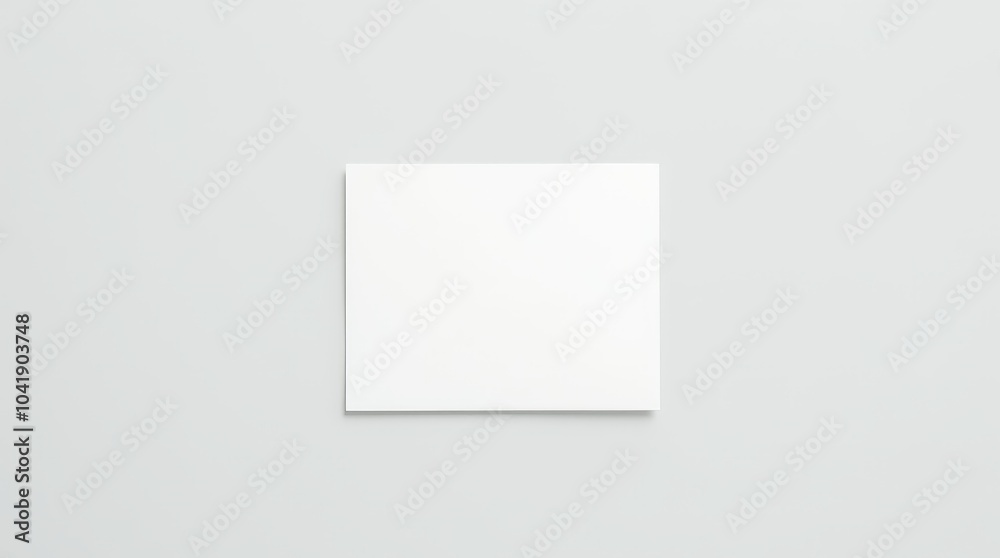 White Blank Canvas Against Light Gray Wall White Blank Canvas Against Light Gray Wall