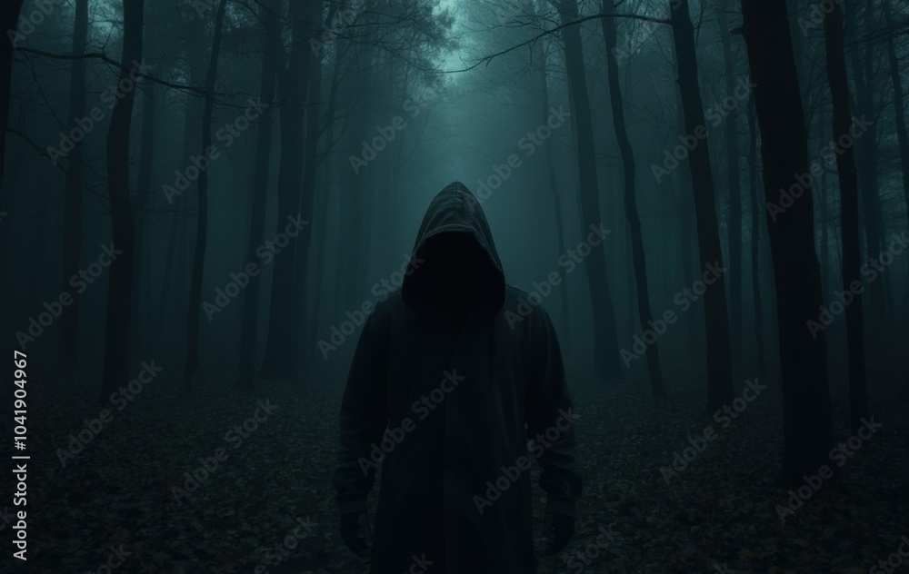 Foggy Encounter with a Hooded Stranger Foggy Encounter with a Hooded Stranger