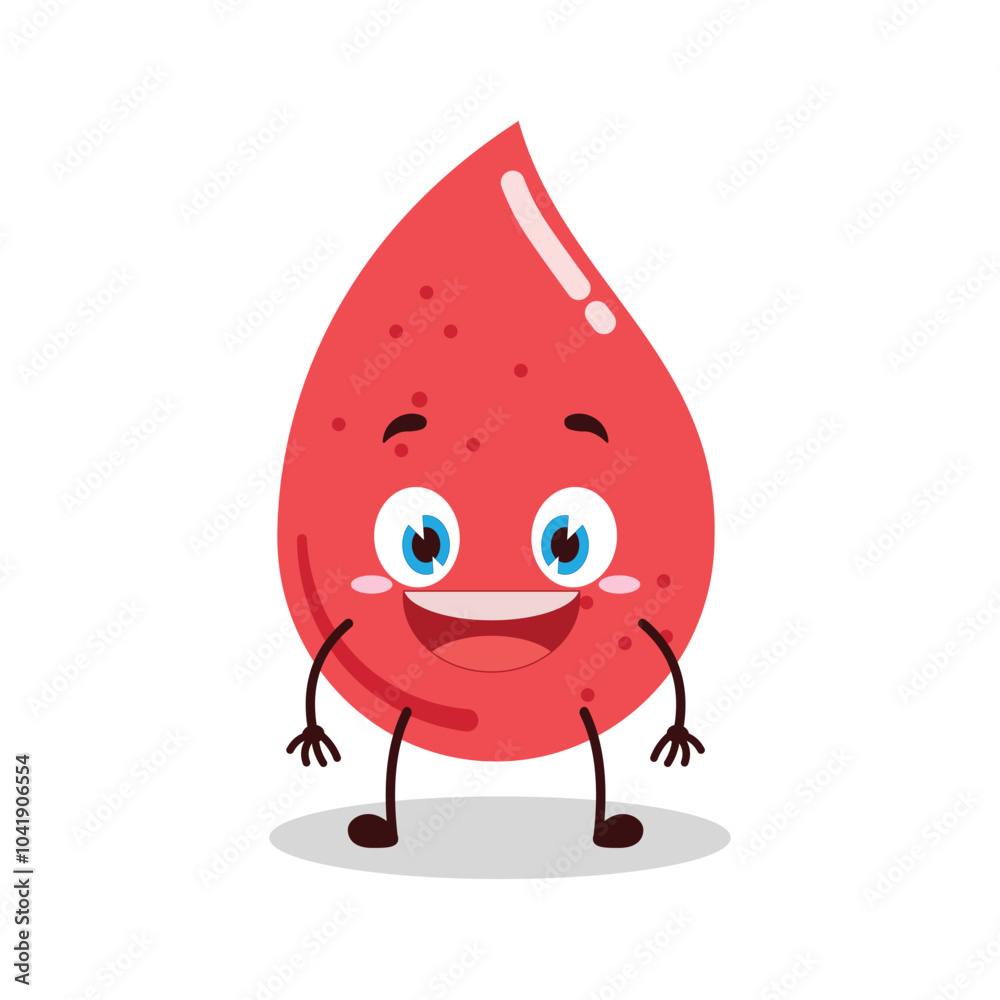 Fototapeta premium cute happy expression of blood character