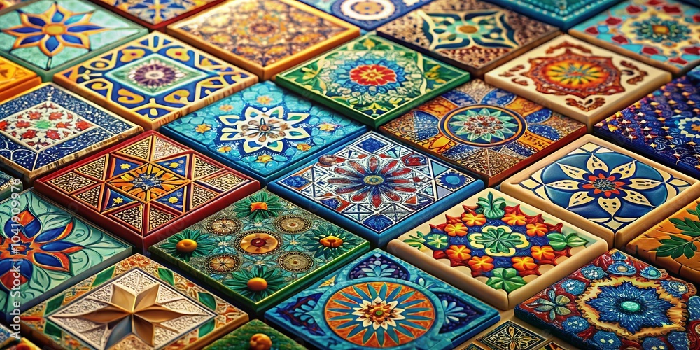 High-Quality Product Photography of Generative AI Tiles for Modern Interior Design High-Quality Product Photography of Generative AI Tiles for Modern Interior Design