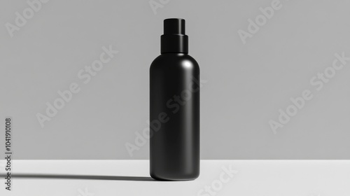 a sleek cosmetic bottle on white background