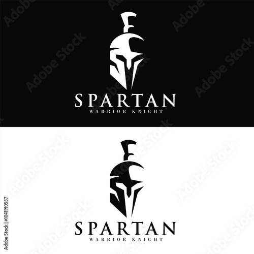 creative spartan logo. simple helmet spartan logo inspiration. warrior knight greek armor flat vector icon