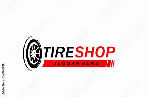 Tire shop logo illustration design, with white background