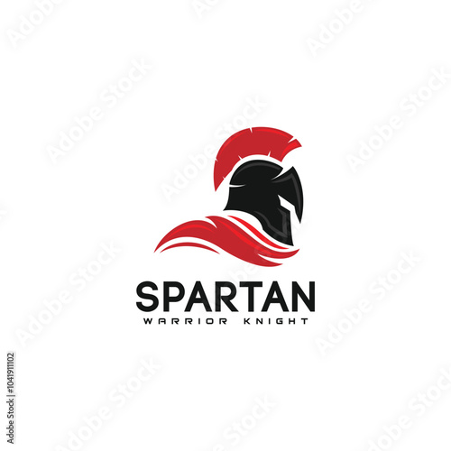 spartan warrior knight logo design. creative helmet spartan logo inspiration.Spartan Greek Gladiator Armor Flat Vector