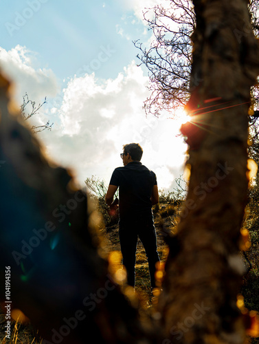 man in the forest