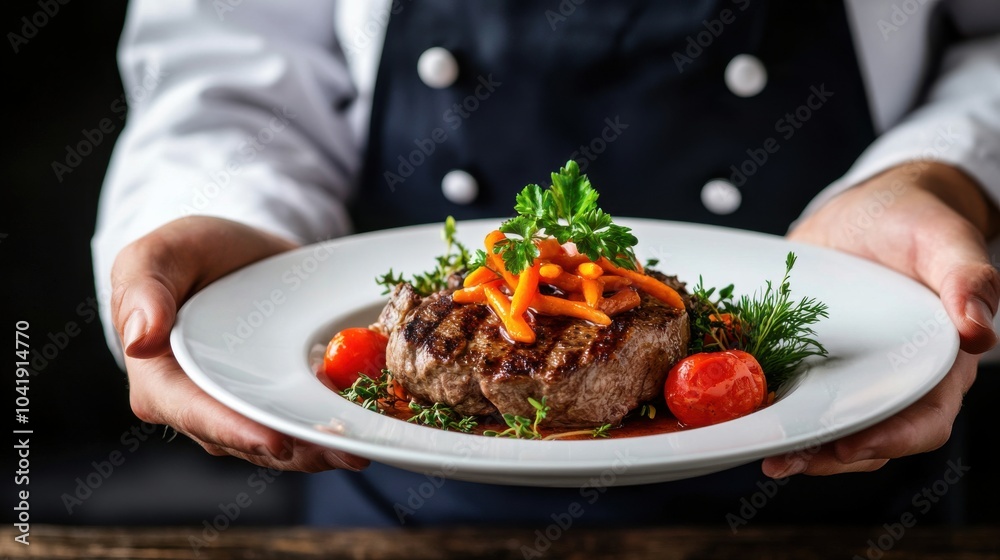 custom made wallpaper toronto digitalDelicious grilled steak plated with fresh herbs and vegetables