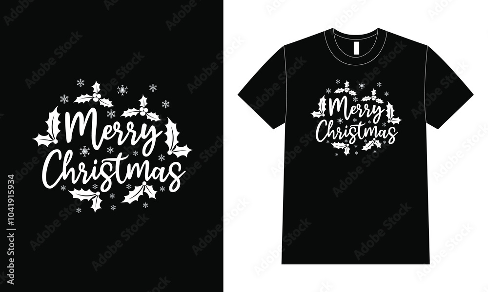 Merry Christmas shirt, T-shirt design for Christmas.