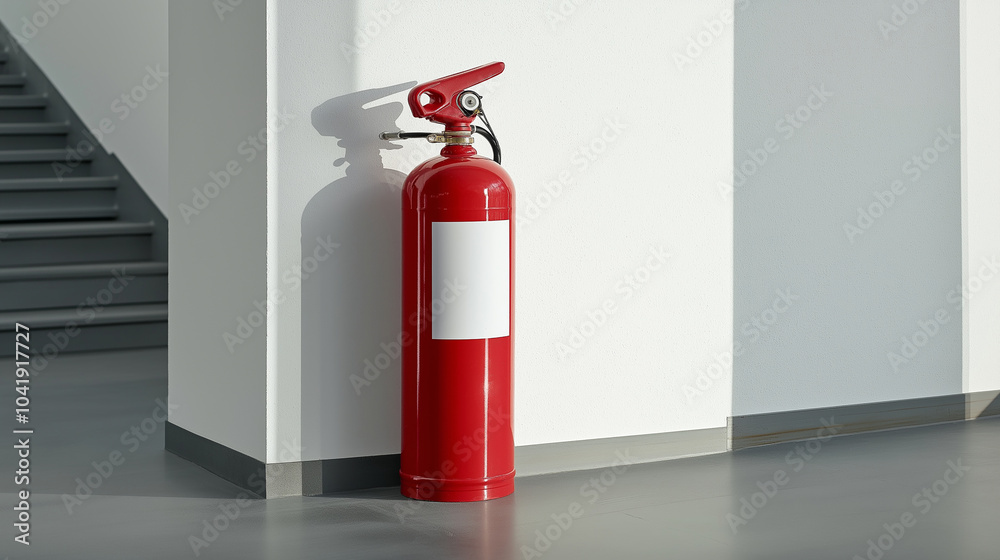 Obraz premium Abstract Fire Extinguisher Form, Simplified Shapes and Curves