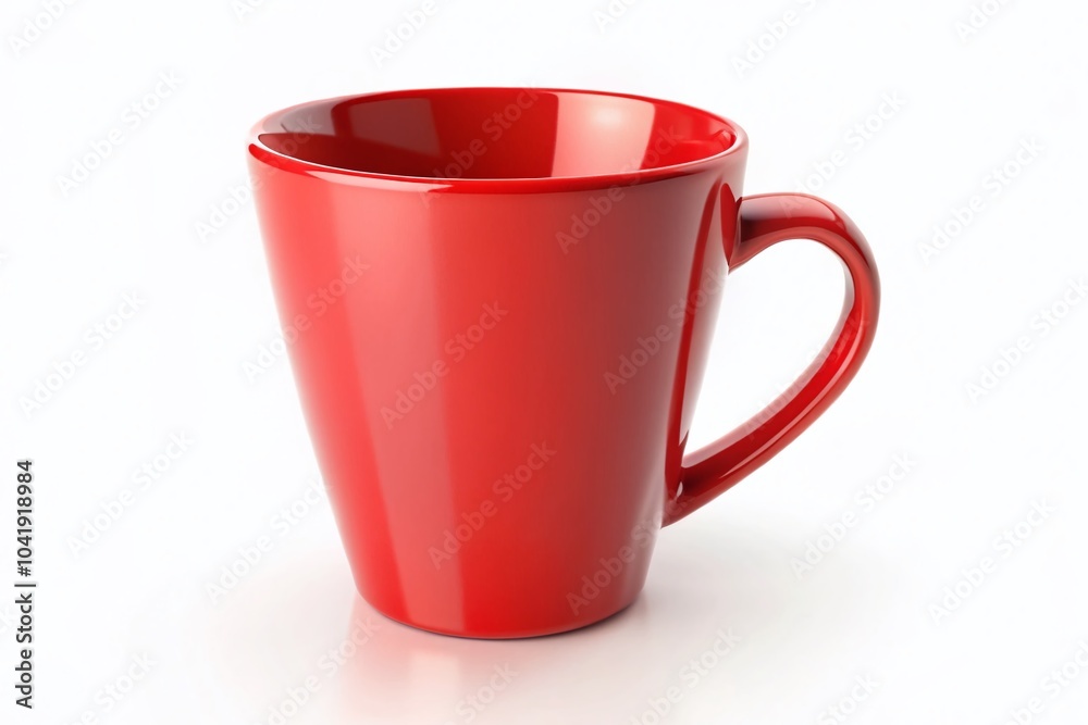 Isolated Red Cup on White Background for Mockup Display in Fashion Photography Isolated Red Cup on White Background for Mockup Display in Fashion Photography