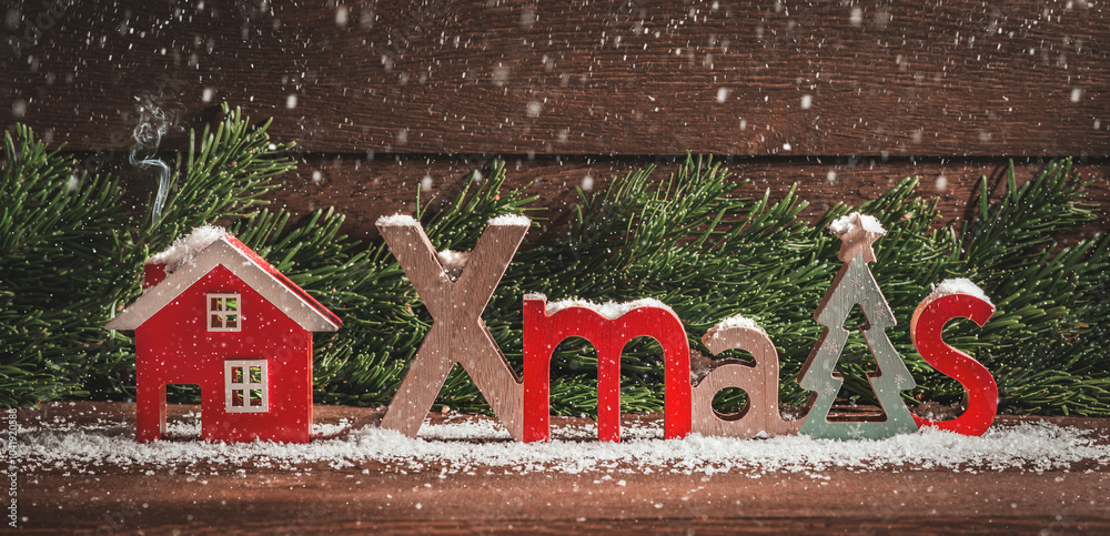Merry Christmas and Happy New Year. Background for the text