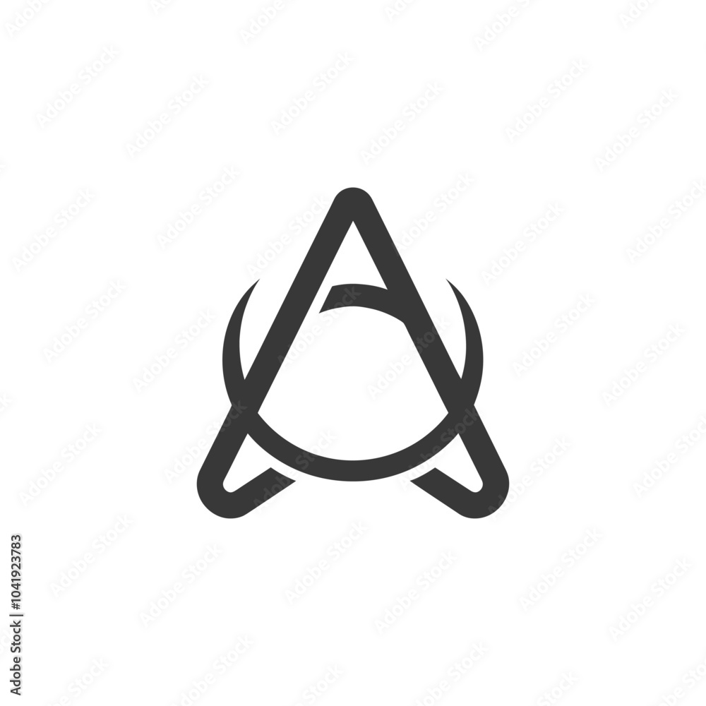 Stylized Letter A with a Circular Design Element Stylized Letter A with a Circular Design Element