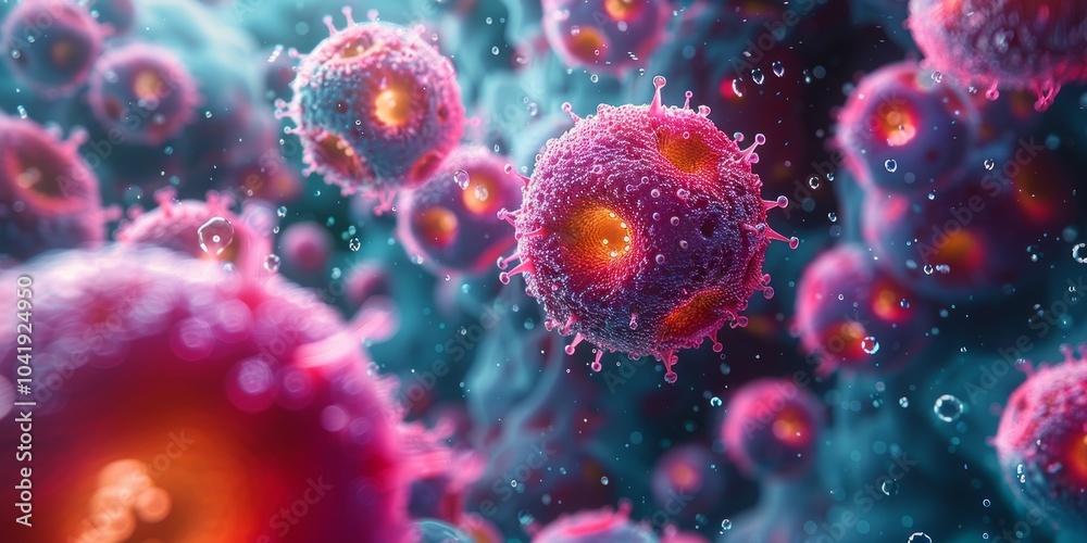 Microscopic View of Virus Cells Microscopic View of Virus Cells