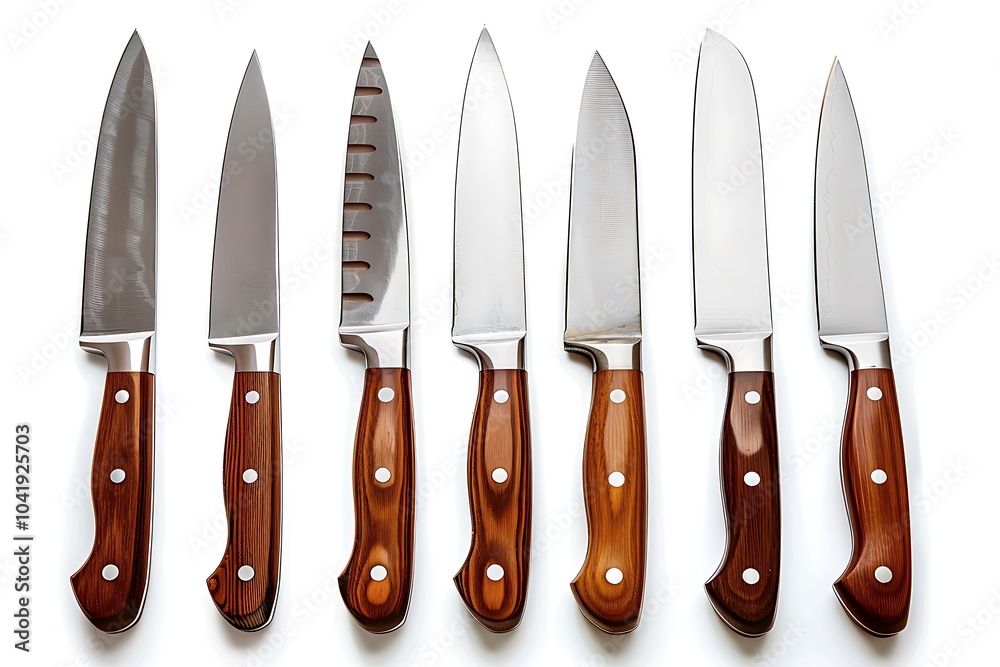 Knife Set isolated on white background Knife Set isolated on white background