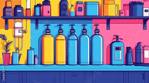 Wallpaper Mural Colorful Water Filtration Systems and Accessories Torontodigital.ca