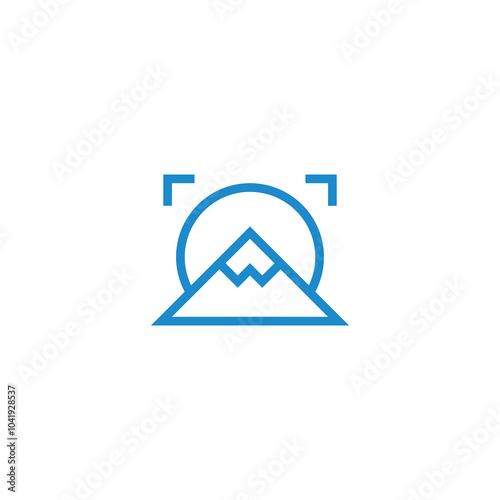 the white studio logo template,triangle studio photography logo sign can use for your trademark, branding identity or commercial brand