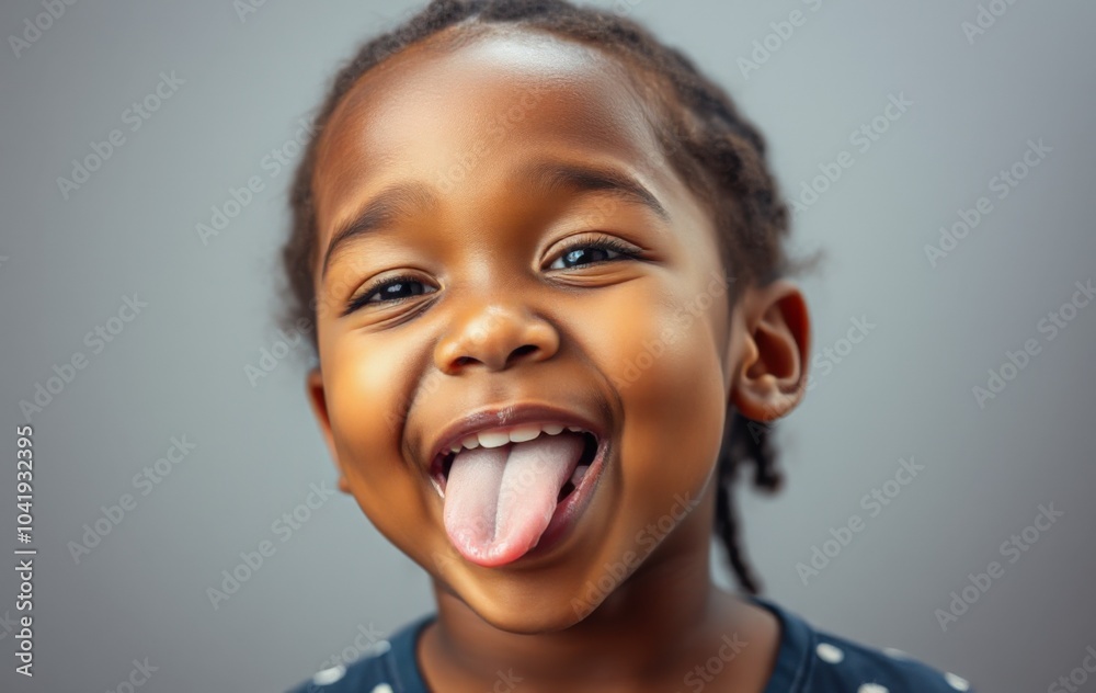 Young Girl with Bright Smile and Playful Gesture Young Girl with Bright Smile and Playful Gesture
