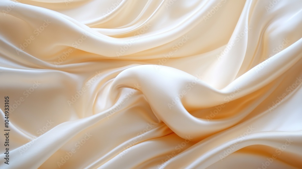 Elegant Soft Satin Fabric in Cream Color Elegant Soft Satin Fabric in Cream Color
